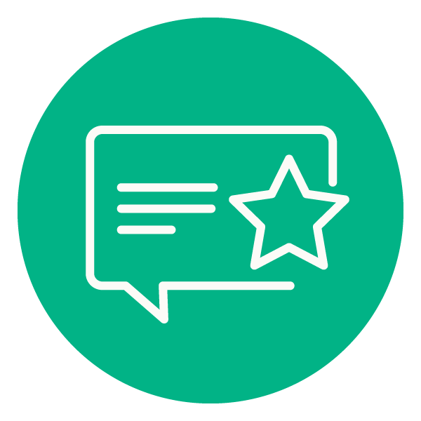 A green circular icon depicting stellar communication.
